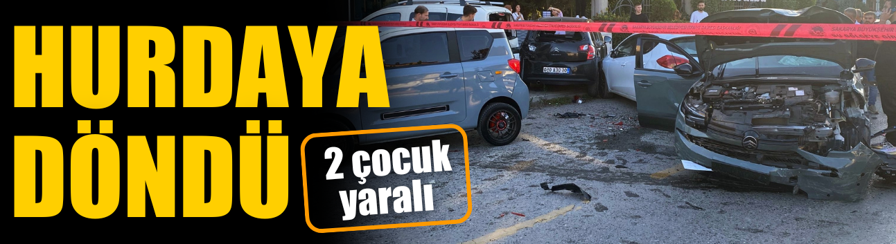 Serdivan’da Beton Mikseri Otomobile Çarptı: 2 Çocuk Yaralandı