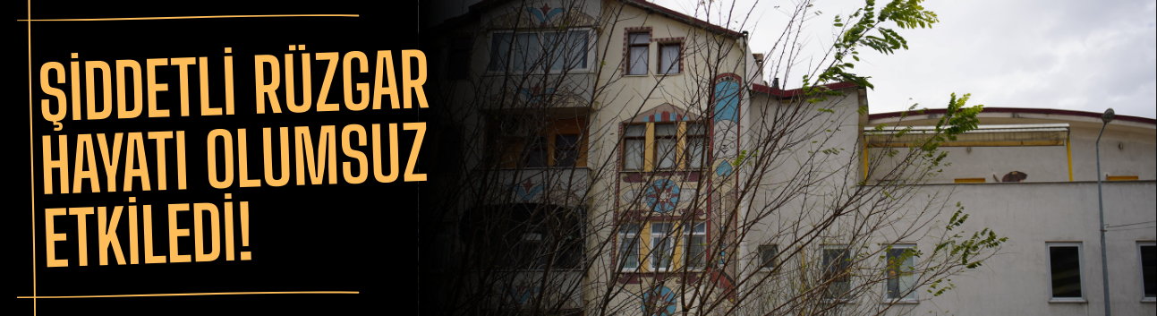 Şiddetli rüzgar hayatı olumsuz etkiledi