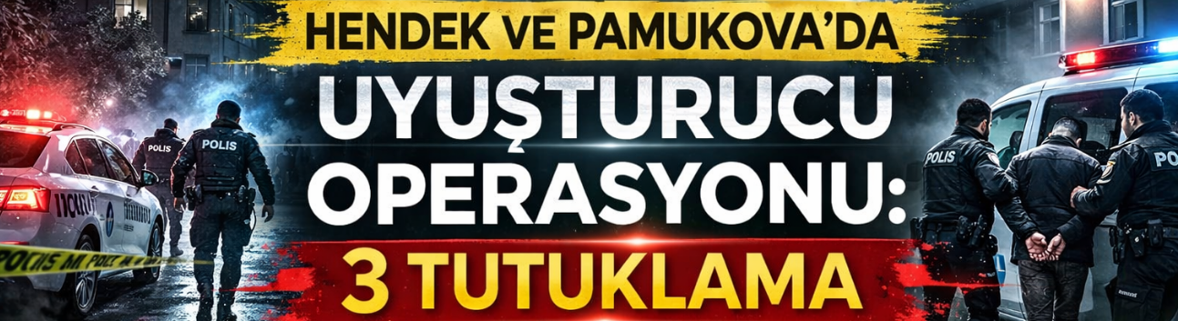 Hendek ve Pamukova’da Uyuşturucu Operasyonu: 3 Tutuklama