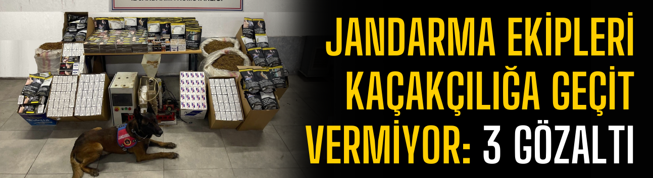 Jandarma ekipleri kaçakçılığa geçit vermiyor: 3 gözaltı