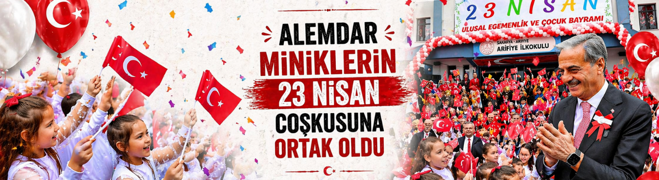 Alemdar miniklerin 23 Nisan coşkusuna ortak oldu