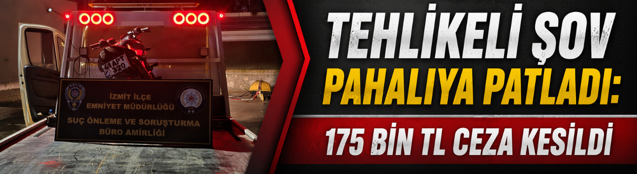 Trafiği Tehlikeye Atan Motosiklet Sürücüsüne 175 Bin TL Ceza