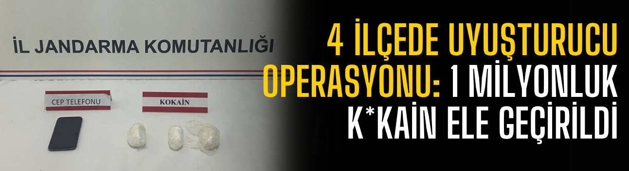 4 ilçede uyuşturucu operasyonu: 1 milyonluk k*kain ele geçirildi