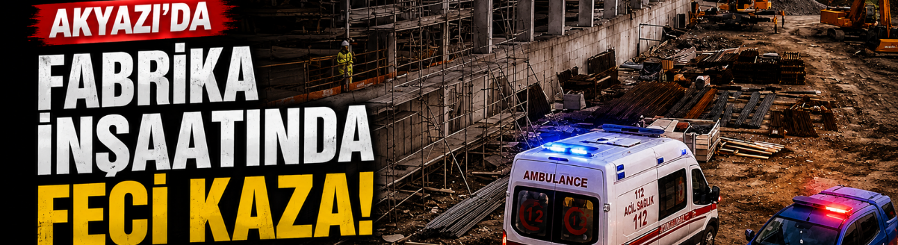 Akyazı’da fabrika inşaatında feci kaza! Ağır yaralandı...