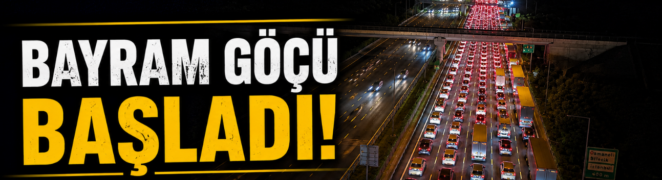 Otoyolların kesişim noktasında trafik durdu