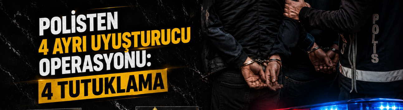 Polisten 4 ayrı uyuşturucu operasyonu: 4 tutuklama
