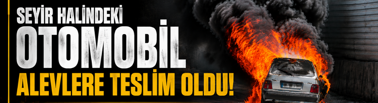 Seyir halindeki otomobil alev alev yandı!