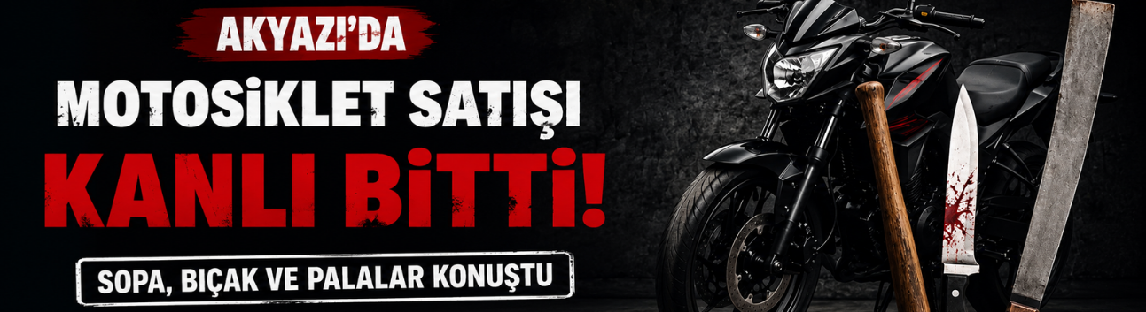 Akyazı'da motosiklet satışı kanlı bitti! Sopa, bıçak ve palalar konuştu