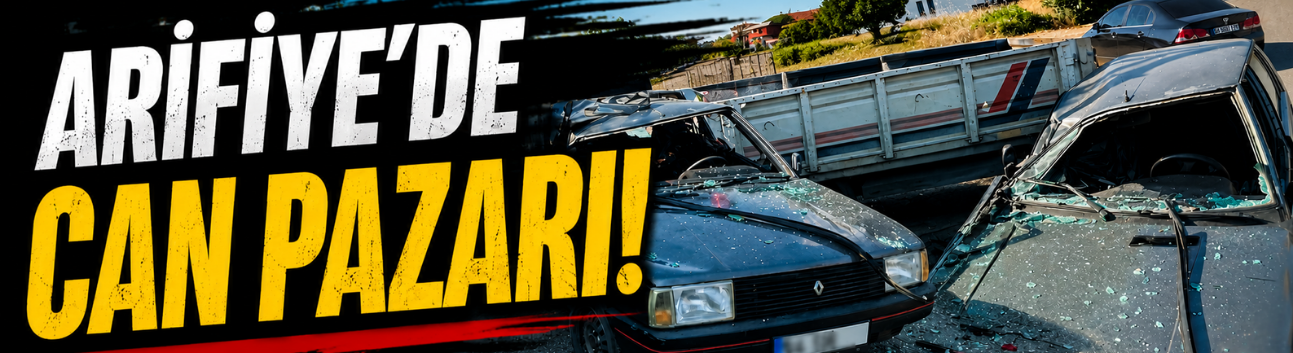 Arifiye'de can pazarı! Otomobilde sıkışan kadın...