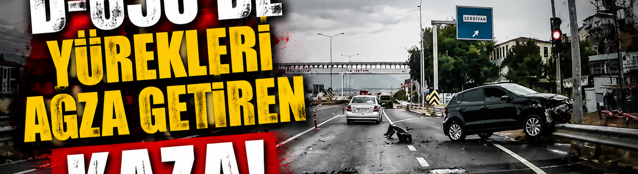 D-650'de yürekleri ağza getiren kaza