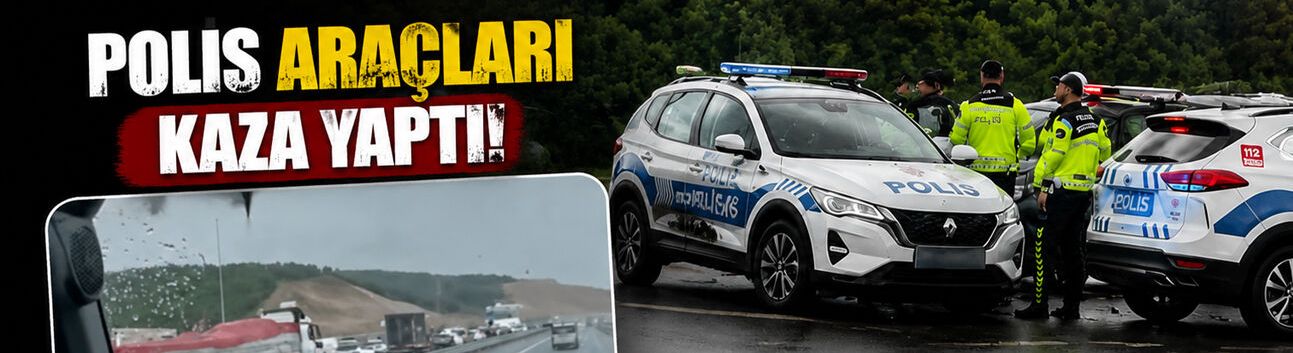 Kuzey Marmara Otoyolu’nda polis aracı kaza yaptı: 4 yaralı