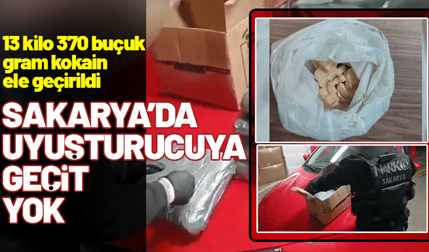 İstanbul’dan getirdikleri 13 kilo kokaini Sakarya’da polis yakaladı