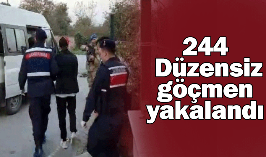 244 düzensiz göçmen yakalandı 
