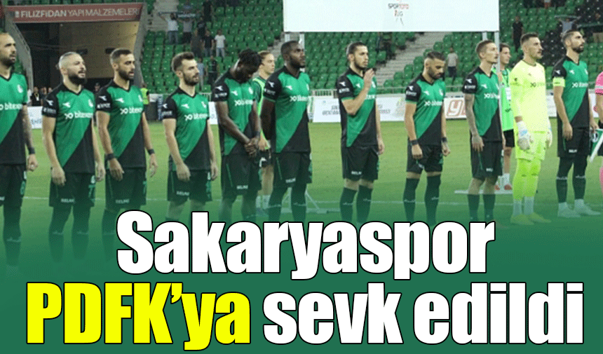 Sakaryaspor, Gençlerbirliği maçı sonrası PFDK'ya sevk edildi