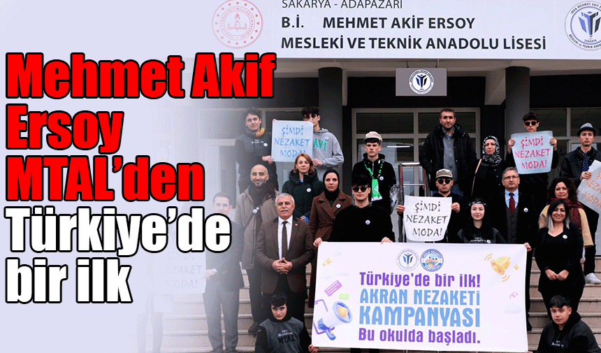 Mehmet Akif Ersoy MTAL'den Türkiye'de bir ilk