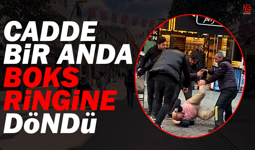 Şehrin en işlek caddesi boks ringine döndü