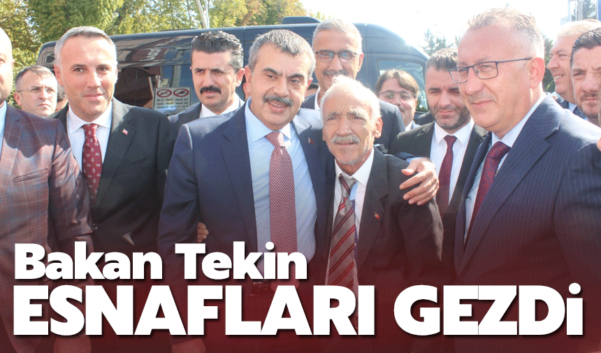 Bakan Tekin esnaf dolaştı