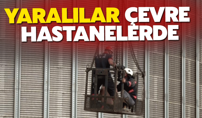 Patlamada yaralanan işçiler çevre hastanelere sevk edildi