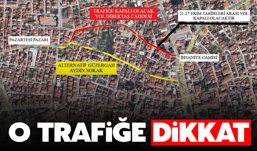 Enerji hatları yer altına alınıyor trafiğe dikkat