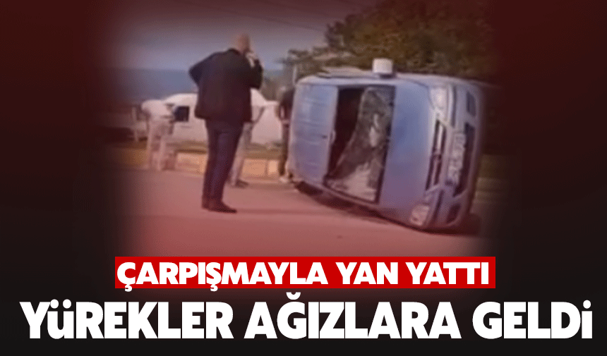 Yürekler ağızlara geldi: Korkutan kaza