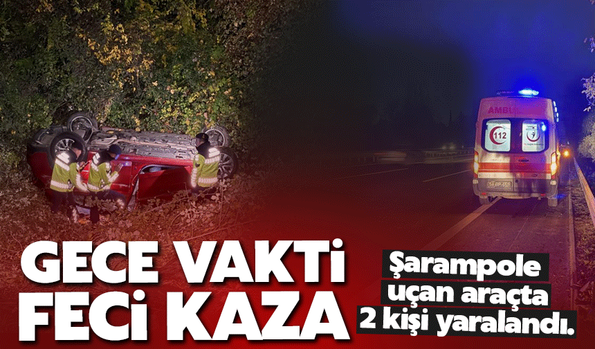 Şarampole uçtu: 2 yaralı