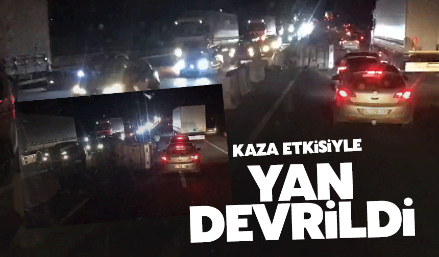 Kaza sonrası trafik kitlendi