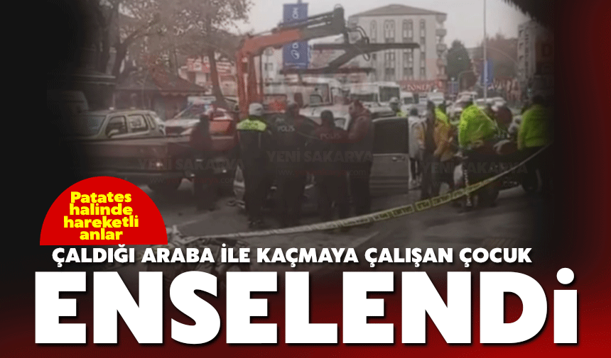 Çalıntı araçla kaçmaya çalışırken enselendi!: Film gibi olay