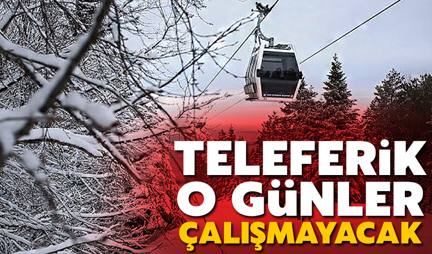 Kartepe Teleferik Hattı 14 Gün Bakımda Olacak