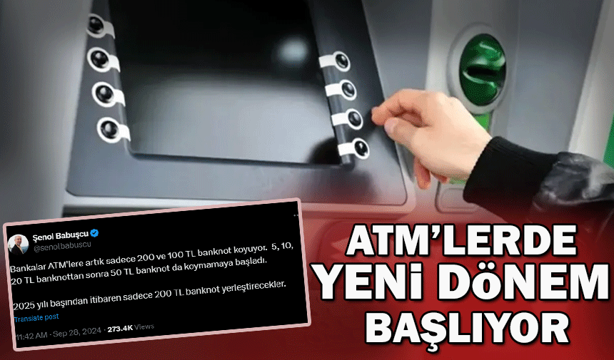 ATM'lerde yeni dönem başlıyor küçük bankotlar kaldırılıyor