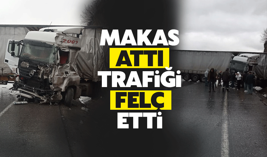 Makas attı trafiği felç etti