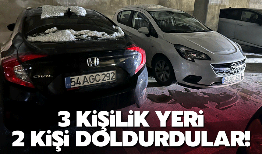 3 kişilik yere 2 kişi park ettiler