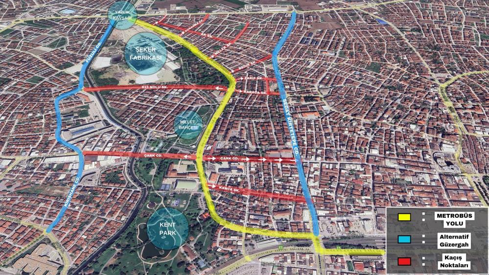 Metrobüs Projesi Güzergahında Çalışmalar Devam Ediyor