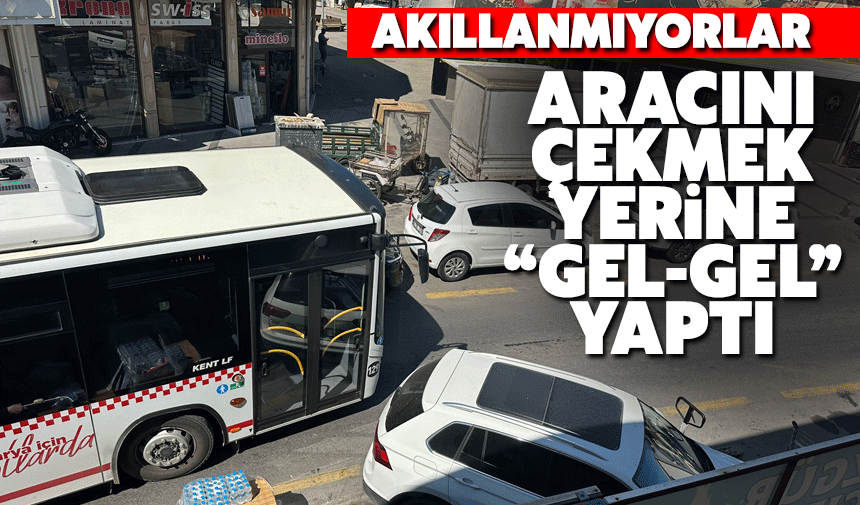 Hem ihlal etti hem de şoföre "gel gel" yaptı