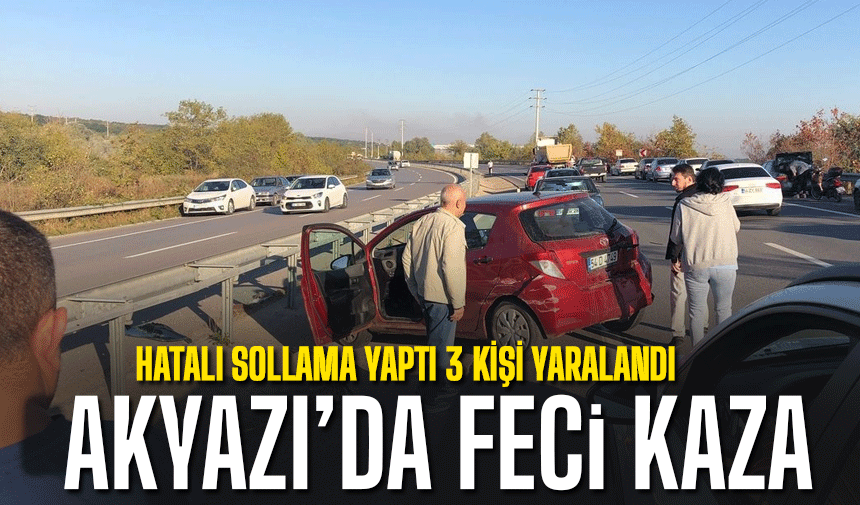 Hatalı sollama yapınca 3 kişi yaralandı