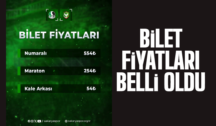 Sakaryaspor – Amed SF Maçı Biletleri Satışta