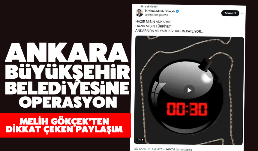 Operasyon öncesi Gökçek paylaştı!