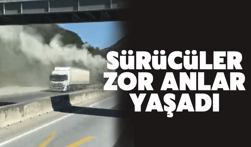 D 650 Karayolu’nda Yol Temizliği Sürücülere Zor Anlar Yaşattı