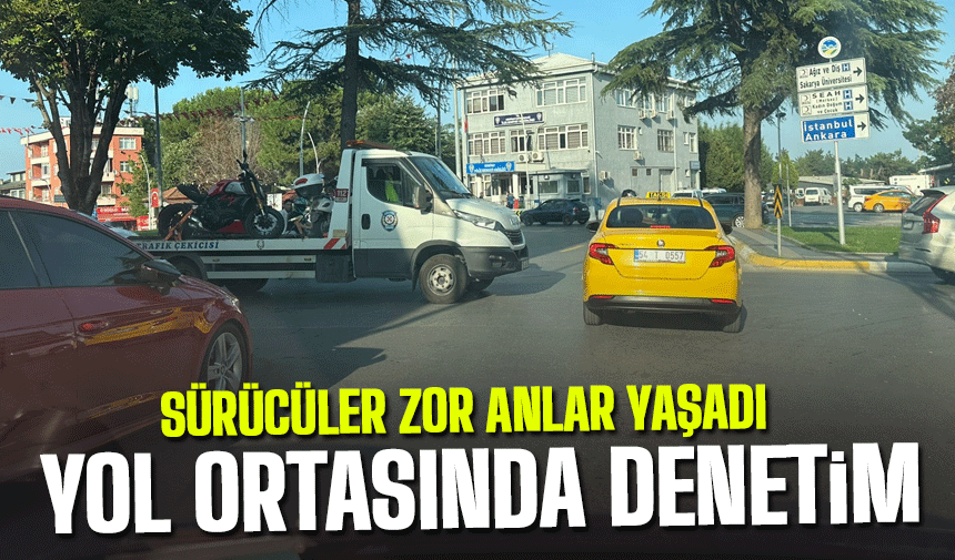 Denetimde sürücüler zor anlar yaşadı