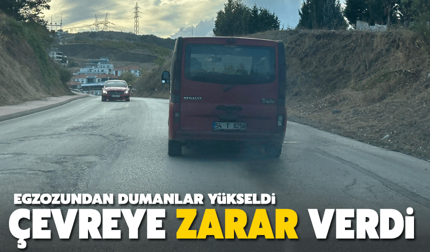 Siyah dumanla çevreyi kirletti!