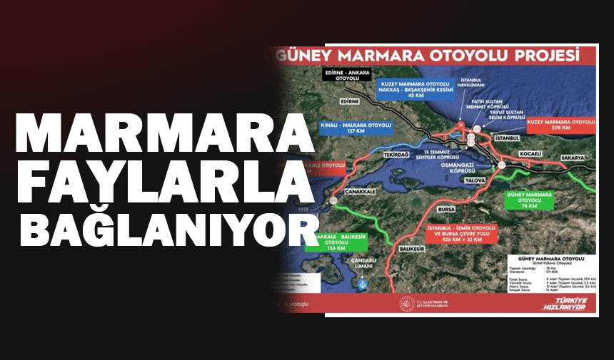 Marmara bölgesi faylarla bağlanıyor