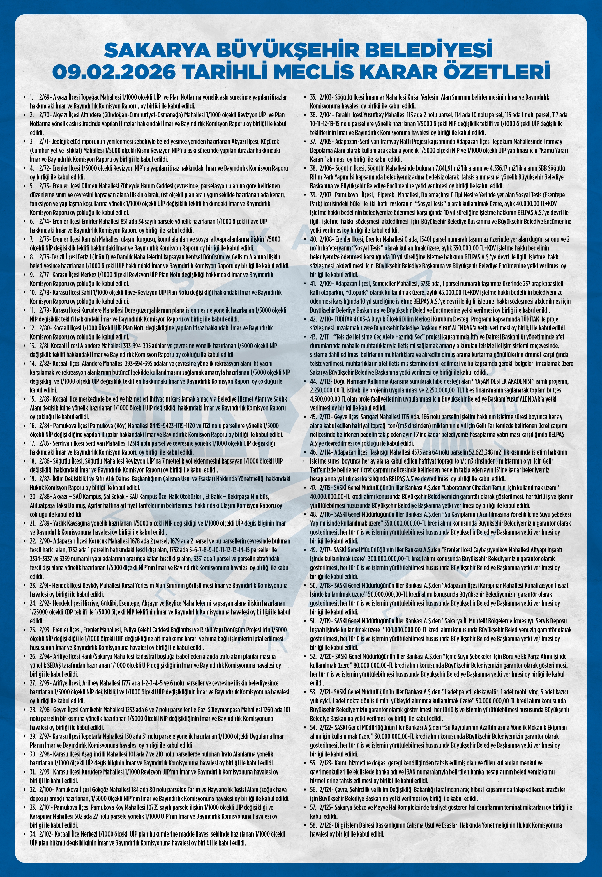 Şubat Meclis Kararları Page 0001