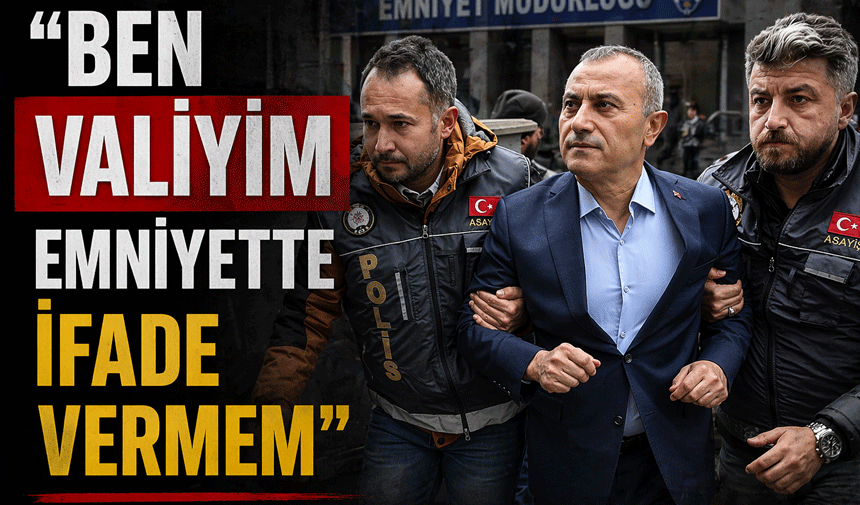 "Ben devletin valisiyim, emniyette ifade vermem"