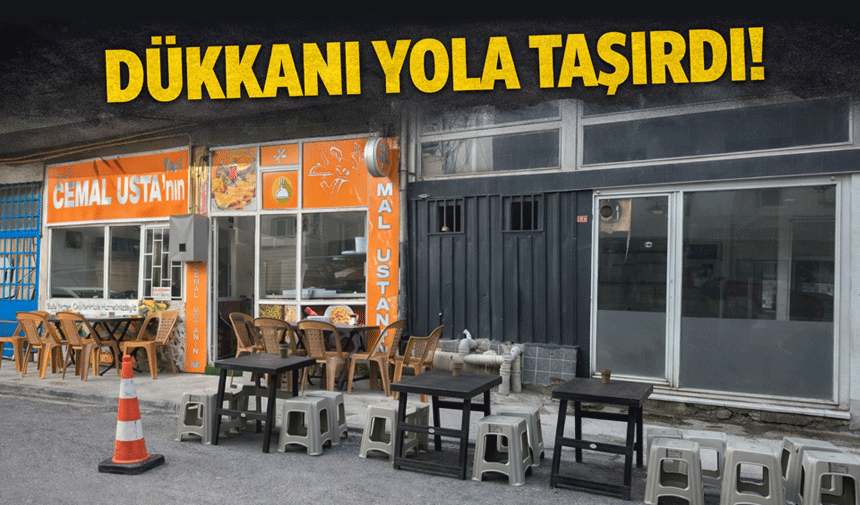 Esnaf yolu masa ve sandalyeler ile kapattı!