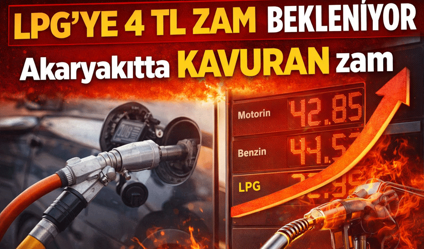 Akaryakıtta Yeni Zam Dalgası: LPG'ye 4 lira 27 Kuruş...