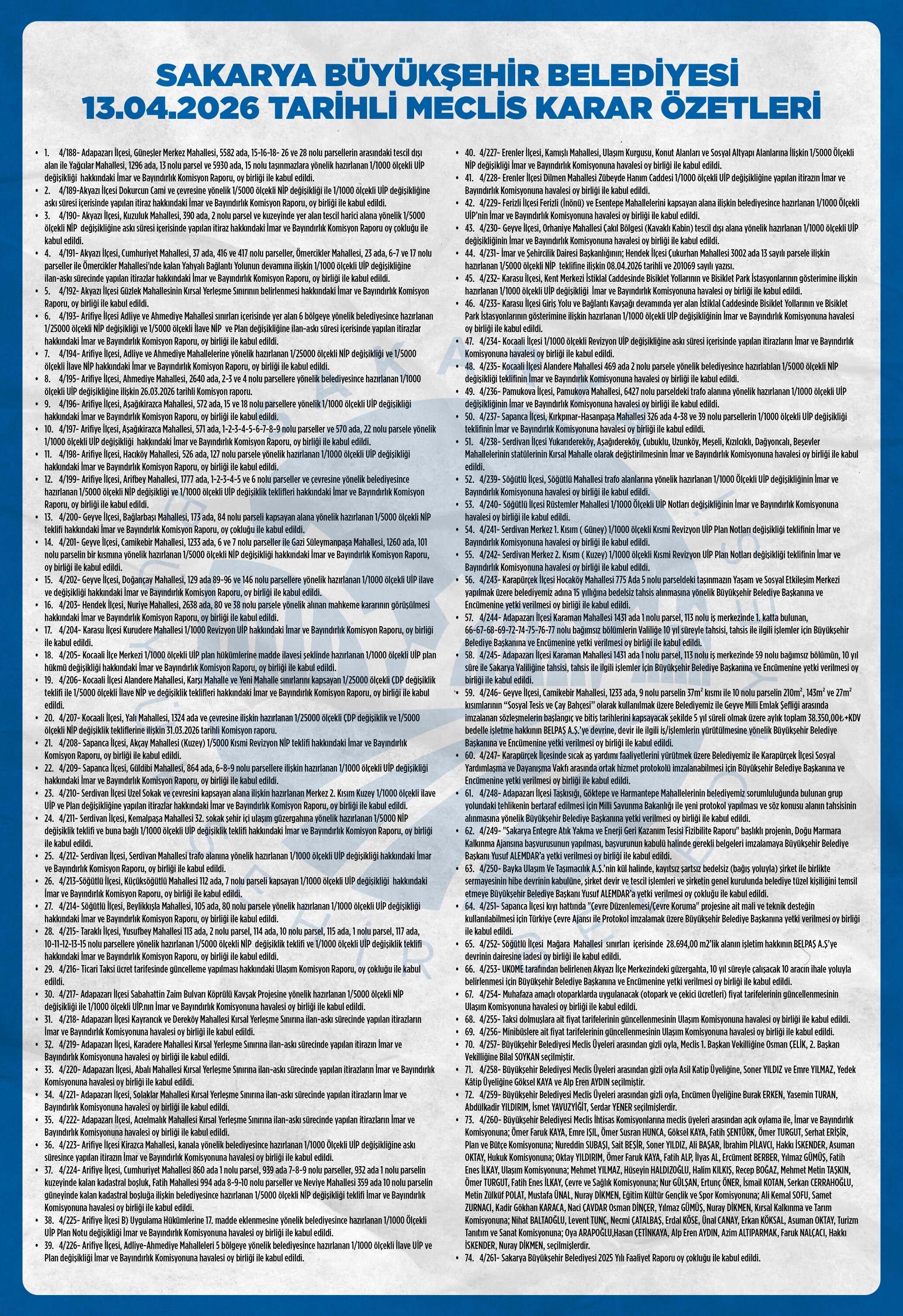 Nisan 2026 Meclis Kararları Page 0001