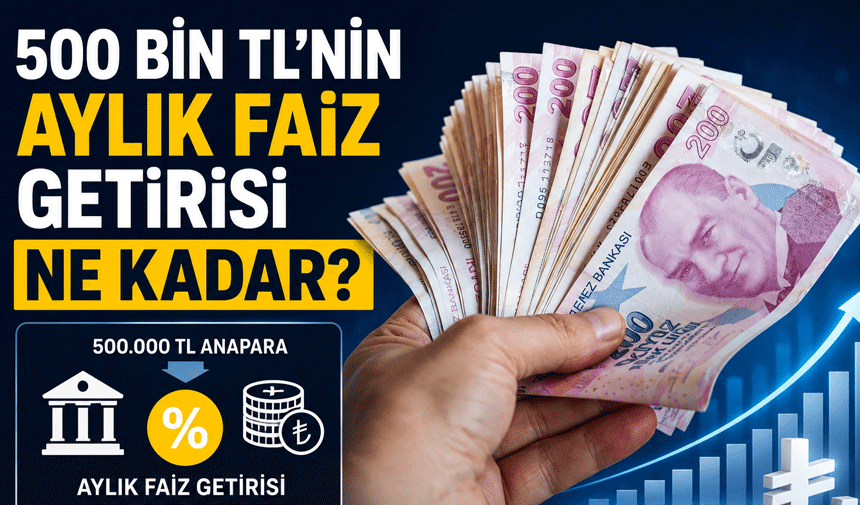 500 Bin TL’nin Aylık Faiz Getirisi Ne Kadar?