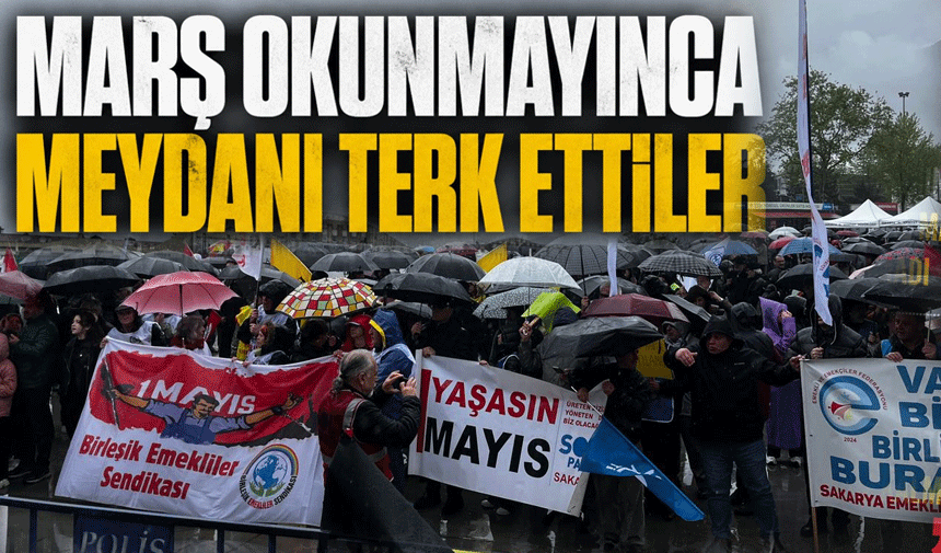 İstiklal Marşı okunmayınca meydanı terk ettiler