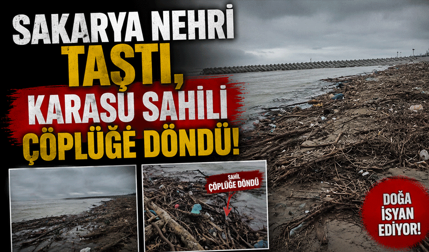 Sakarya Nehri Taştı, Karasu Sahili Çöplüğe Döndü