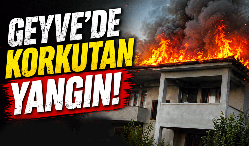 Geyve’de Çatı Katı Alevlere Teslim Oldu!