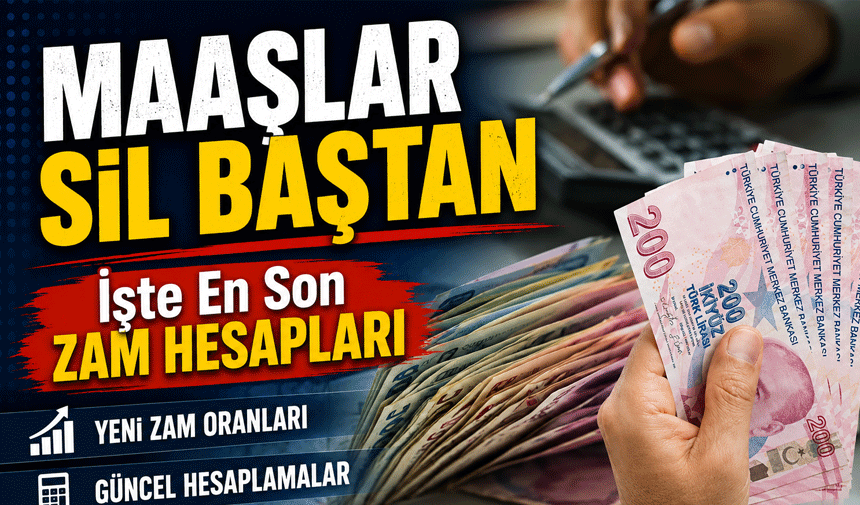 Maaşlar sil baştan | İşte En Son Zam Hesapları